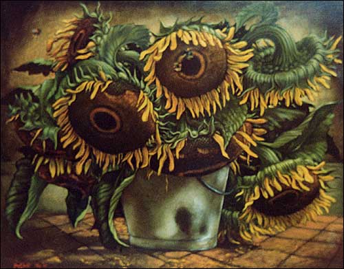 Bucket of Sunflowers